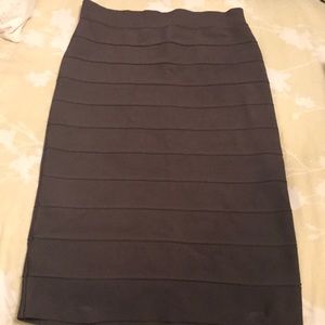 BCBGMAXAZRIA long drk grey bandage skirt